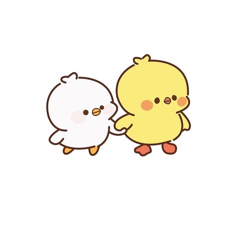 A chicken and a chicken walking hand in ... | Premium Vector #Freepik #vector #chick #cute-chicken #chicken #chicken-illustration Chicken Cute Drawing, Chicken Illustration Cute, Cute Chicken Drawing Kawaii, Chicken Doodles, Chicken Animation, Cute Chicken Drawing, Freepik Illustration, Chick Illustration, Chicks Cute