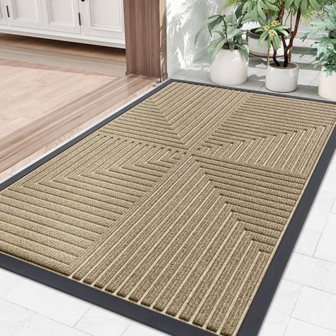 PRICES MAY VARY. Capture Dirt and Moisture : arotive door mat is crafted from finely woven polyester fabric, featuring a deep-grooved stripe design of outdoor mat on the surface effectively captures dust, dirt, mud, sand, and moisture. This prevents unnecessary debris from entering your home, ensuring your home stays clean and dry Non Slip Rubber Backing : good natural rubber makes the front door mat stronger and it has good tensile strength, increased tear resistance, and less odor. Non-slip ru Indoor Door Mat, Front Door Rugs Indoor, Deck Rug, Garage Entryway, Door Mat Entryway, Porch Mat, Entryway Flooring, Outdoor Floor Mats, Indoor Mat