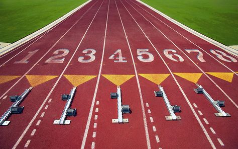 i still get the nervous/ready/focused feeling i would get in the starting blocks when i think about track Olympic Vbs, Athletics Track, Track Team, Field Wallpaper, Track Meet, Vbs Ideas, Runner's World, Running Track, Starting Line