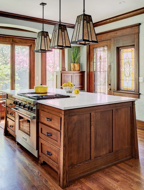 Craftsman Kitchen Ideas, Craftsman Style Kitchens, Craftsman Style Kitchen, Arts And Crafts Kitchen, Bungalow Kitchen, Kitchen 2024, Craftsman Interior, Craftsman Kitchen, Arts And Crafts House