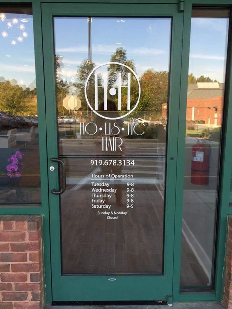 Glass Door Signage Design, Business Door Decal Ideas, Glass Door Signage, Business Front Door, Reformer Studio, Gold Signage, Commercial Glass Doors, Wooden Glass Door, Storefront Doors