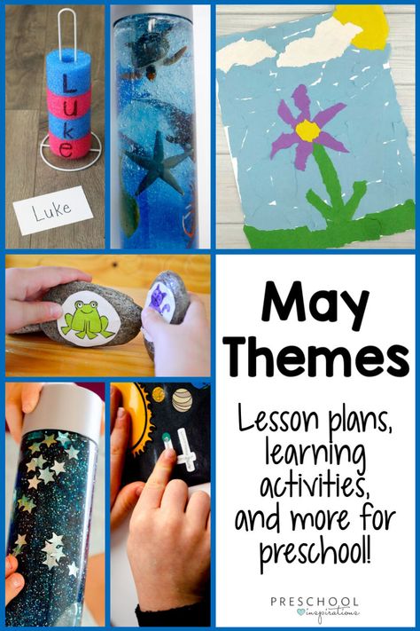 We love teaching preschool using themes, and here are some of the best for May! There's ocean theme, flower theme, ice cream theme, summer theme, and more! Find lesson plans, crafts, hands-on learning activities, and more for each theme! Themes For June Preschool, June Curriculum For Preschool, June Toddler Themes, June Themes For Toddlers, Preschool June Themes, June Lesson Plans Preschool, June Preschool Activities, June Activities For Toddlers, June Themes For Preschool