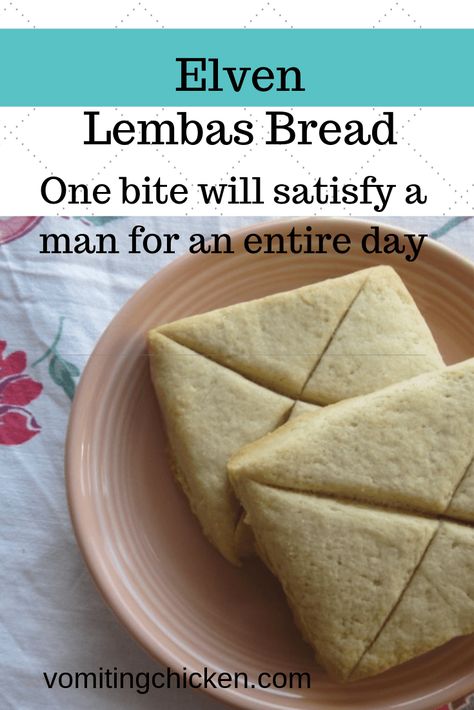 Elven Lembas Bread recipe: a bite will satisfy a man for a day! - vomitingchicken.com Lotr Recipes, Lembas Bread Recipe, Lembas Bread, Hobbit Food, Second Breakfast, Legolas, First Bite, Bread Recipes Homemade, Inspired Recipes