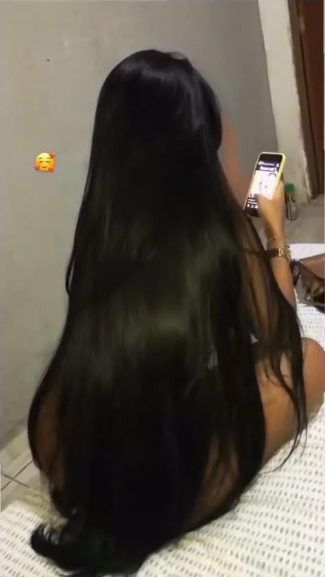 Hair Motivation, Black Hair Aesthetic, Long Shiny Hair, Long Silky Hair, Long Healthy Hair, Long Black Hair, Beautiful Long Hair, Hair Inspo Color, Silky Hair