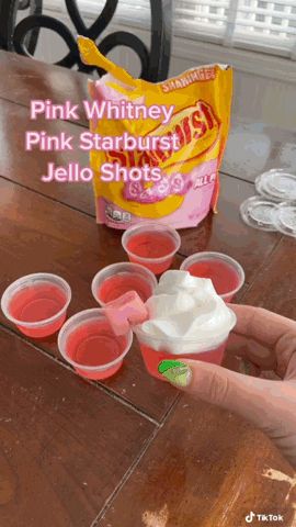 Pink Whitney Jello Shots, Starburst Jello Shots, Pink Whitney, Pink Starburst, Jello Shot Recipes, 23rd Birthday, Shot Recipes, Jello Shots, Alcohol Drink Recipes