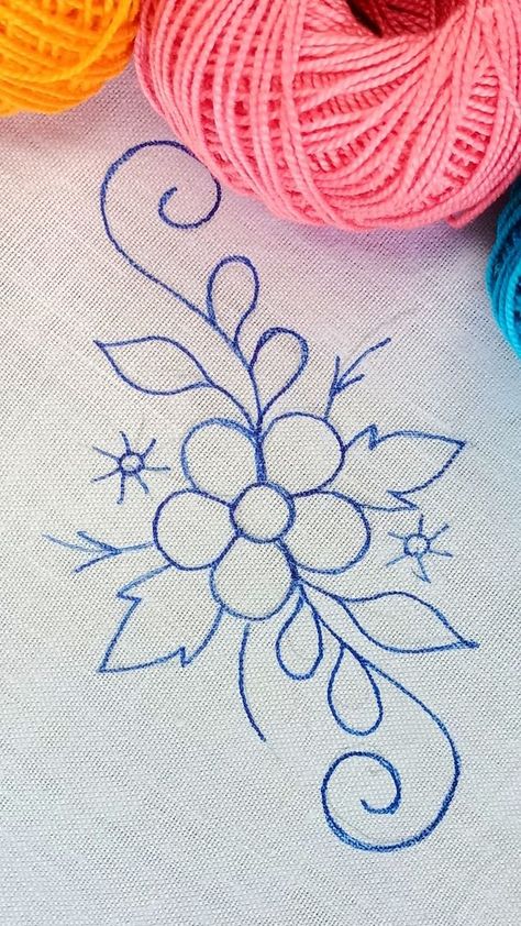 Borderline Design, Flower Sewing, Tutorial Class, Flower Pattern Drawing, Broderie Simple, Basic Hand Embroidery Stitches, Simple Hand Embroidery Patterns, Hand Embroidery Patterns Free, Native Beading Patterns