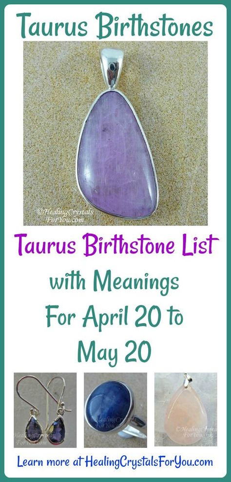 Taurus Birthstones Taurus Birthstone List with Meanings For April 20 to May 20 Birthstones Meanings, Taurus Birthstone, Wicca Crystals, Wiccan Art, Healing Crystals For You, Birthday Stone, Taurus Quotes, Birthstone Gems, Zodiac Stones