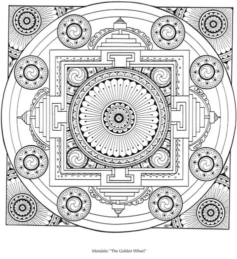 Welcome to Dover Publications  -  Creative Haven Tibetan Designs Coloring Book Culture Coloring Pages, Africa Burn, Buddhist Mandala, Wallpaper Colour, Tibetan Mandala, Lippan Art, Designs Coloring Books, Mandalas Painting, Magic Symbols