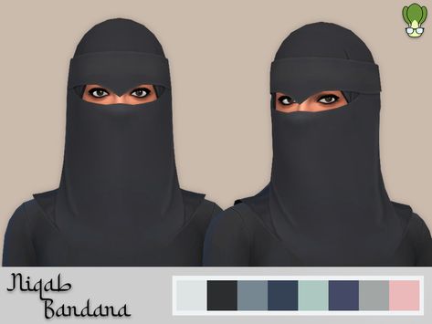 Sims 4 Niqab Cc, Sims 4 Niqab, Sims 4 Balaclava, Sims 4 Balaclava Cc, Rosé Bangs, Style Bandana, Niqab Fashion, Sims 4 Cc Skin, Cat Ears Headband