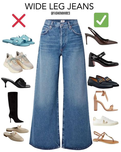 Shoes For Wide Leg Jeans, Wide Legged Jeans Outfit, Jeans And Shoes, Smart Casual Women Outfits, Wide Leg Jeans Outfit, Wide Legged Jeans, Smart Casual Women, Color Combos Outfit, Jeans Wide