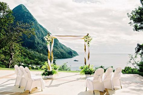 Weddings in St. Lucia St Lucia Wedding, St Lucia Weddings, Destination Wedding Cost, Intimate Beach Wedding, Destination Wedding Decor, Exotic Wedding, Destination Bride, Destination Wedding Photos, Wedding Beach Ceremony