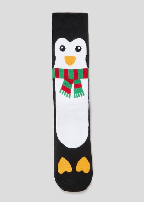 Pringle Socks, Socks Drawer, Grumpy Cat Quotes, Penguin Socks, Christmas Slippers, Penguin Christmas, My Socks, Sock Drawer, Black And White Style