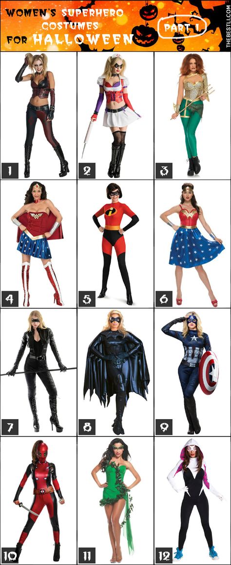 Women’s Marvel Costume, Super Hero’s And Villains Costumes, Superhero Diy Costume Women, Super Hero Female Costumes, Super Villian Costumes For Women, Hero Or Villain Costume, Diy Villan Costume For Women, Women Superhero Costumes Diy, Quick Superhero Costumes Diy