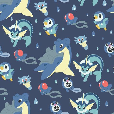 Water Pokemon Pattern Iphone Wallpaper Pattern Blue, Nerdy Wallpaper, Water Pokemon, Water Type Pokemon, Riza Hawkeye, Pokemon Pattern, Cool Pokemon Wallpapers, Water Patterns, Water Type