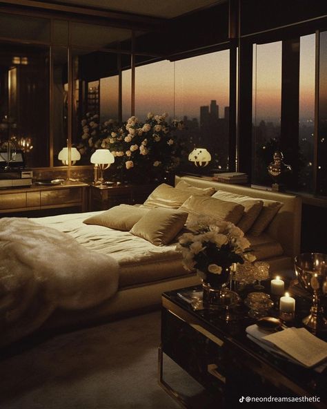 Penthouse Aesthetic, Red Apartment, 80s Interior Design, 80s Interior, Retro Interior Design, Casa Vintage, Bedroom Decor Inspiration, Bedroom Red, Apartment Aesthetic