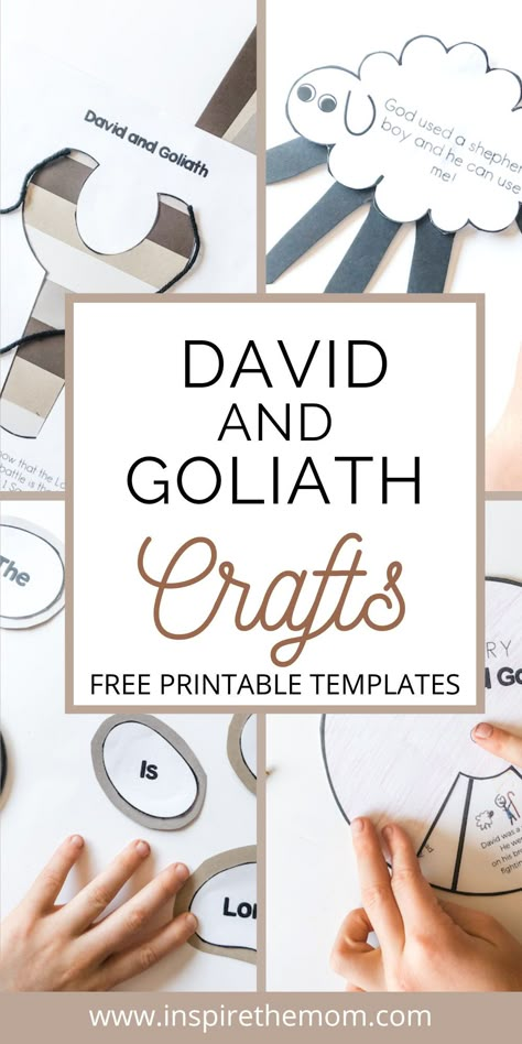 David And Goliath Craft, David And Goliath Story, Pouch Template, David Bible, Story Of David, Bible Activities For Kids, Bible Story Crafts, Sunday School Crafts For Kids, Preschool Bible