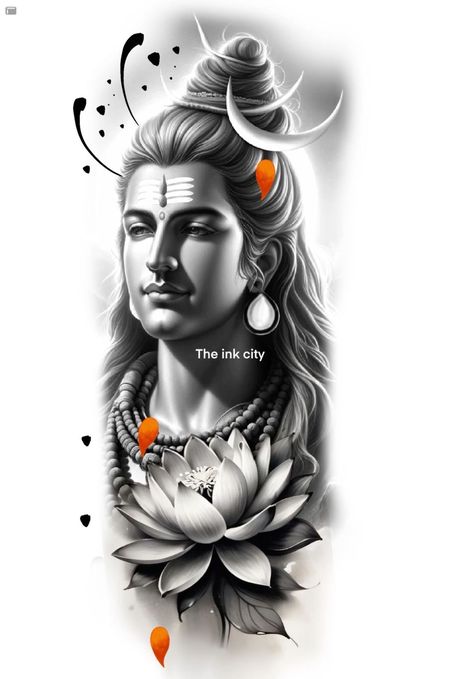 Mahadev Tattoo Stencil, Shiva Tattoo Stencil, Shiv Tattoos, Rudraksh Tattoo, Shiva Illustration, Devotional Tattoo, Shiv Mahadev, Simple Compass Tattoo, Arm Tattoos Drawing