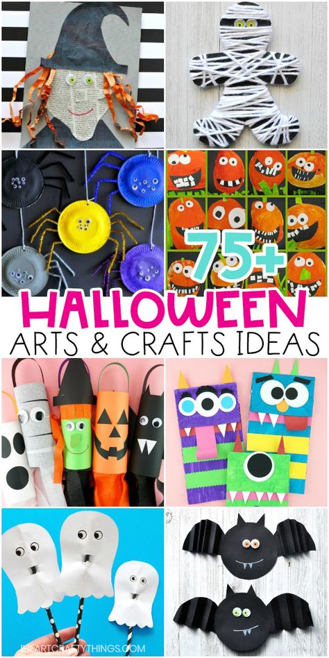 Crafts Ideas For Kids, Mummy Crafts, Halloween Arts, Arts And Crafts Ideas, Crafts For Children, Halloween Art Projects, Halloween Crafts Preschool, Spider Crafts, Halloween Craft Projects