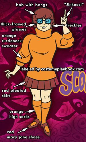 Dress up as one of the cutest cartoon characters in my book - Velma! #scoobydoo Full guide on where to get the items: http://costumeplaybook.com/cartoons/scooby-doo/2876-velma-dinkley-costume/ Scooby Doo Diy, Scooby Doo Diy Costume, Fantasia Diy, Velma Halloween Costume, Velma Costume, Shaggy And Velma, Scooby Doo Costumes, Velma Scooby Doo, Scooby Doo Mystery Inc