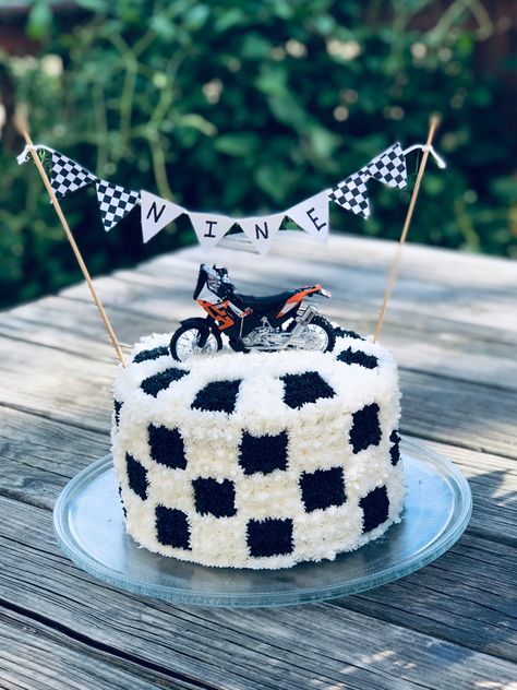 Dirt Bike Cake Pops, Dirt Bike Smash Cake, Motorcycle Second Birthday, Fox Racing Birthday Party, Motorcross Birthday Party Kids, Motor Cross Birthday Party Ideas, Dirt Bike 1st Birthday Party, Wheelies And Donuts Birthday, Two Fast Motorcycle Birthday