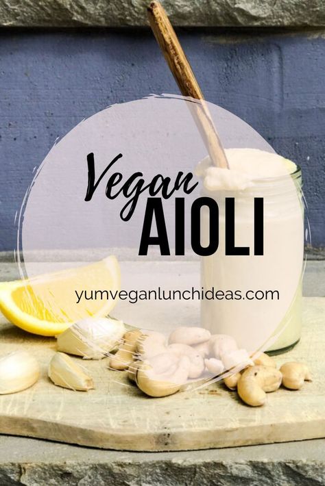 Aioli Recipe Easy, Vegan Garlic Aioli, Vegan Aioli Recipe, Vegan Aioli, Vegan Salad Dressing Recipes, Garlic Aioli Recipe, Cashew Recipes, Endo Diet, Vegan Salad Dressing