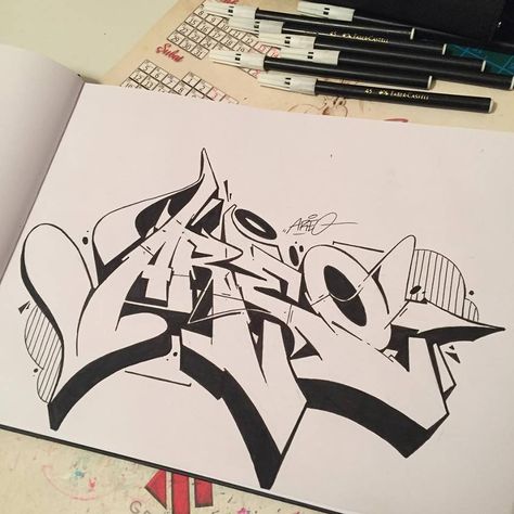 Blackbook Graffiti, Guitar Tattoo Design, Black And White Graffiti, White Graffiti, Graff Art, Graffiti Piece, Hip Hop Artwork, Stencil Font, Graffiti Tagging