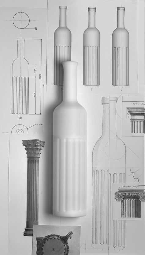 Roman Temple, Wine Bottle Design, Bottle Design Packaging, Cienfuegos, Latin Word, Temple Architecture, Industrial Design Sketch, Word Meaning, Objet Design