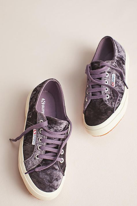 Slide View: 5: Superga Velvet Sneakers Velvet Sneakers, Stitch Fix Stylist, Shoes And Boots, Velvet Fashion, Sneak Peak, Boots And Sneakers, Shoe Obsession, Fall 2017, Sandals Summer