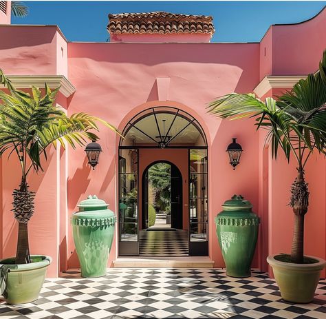 French Riviera Home Decor, French Riviera Architecture, Baptiste Bohu, Green Architecture Concept, Architecture Villa, Moroccan Houses, Spanish Style Architecture, Pastel Interior, French Apartment