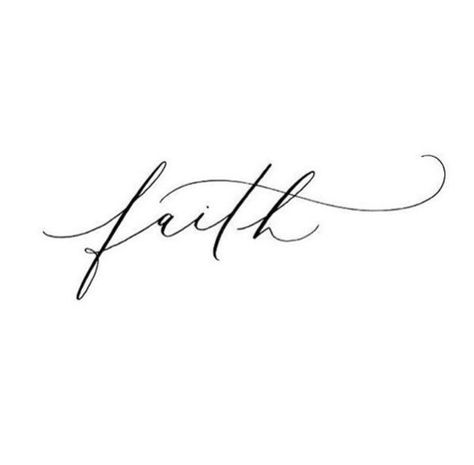 Faith Feminine Faith Tattoos, Faith And Patience Tattoo, Faith Tattoo On Hand, Faith In Cursive Tattoo, Faith In Different Fonts, Faith Word Tattoo, The Word Faith Tattoo, Faith Forearm Tattoo Women, Faith Fine Line Tattoo