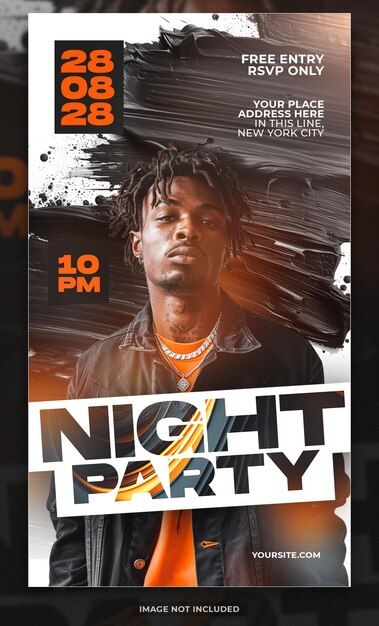 PSD nightclub music poster instagram sto... | Premium Psd #Freepik #psd Free Social Media Templates, Dj Event, Media Poster, Types Of Social Media, Dj Party, Social Media Poster, Event Flyer Templates, Club Parties, Card Banner