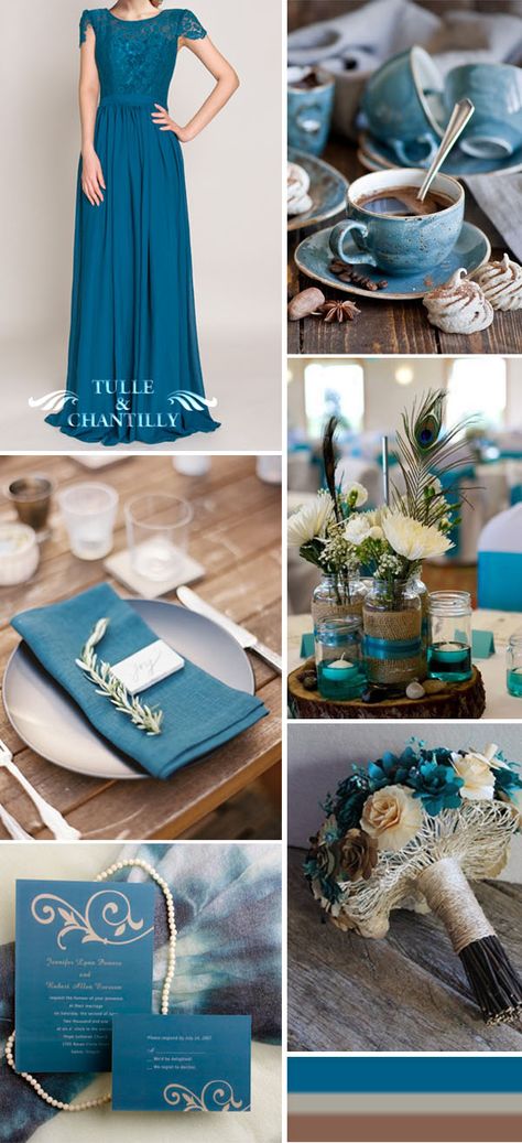 rustic and vintage teal wedding ideas,bridesmaid dresses and wedding invitations Turquoise Wedding Decorations, Rustic Bridesmaid Dresses, Rustic Bridesmaids, Gold Wedding Colors, Turquoise Wedding, Wedding Colors Blue, Teal Wedding, Wedding Palette, Wedding Theme Colors