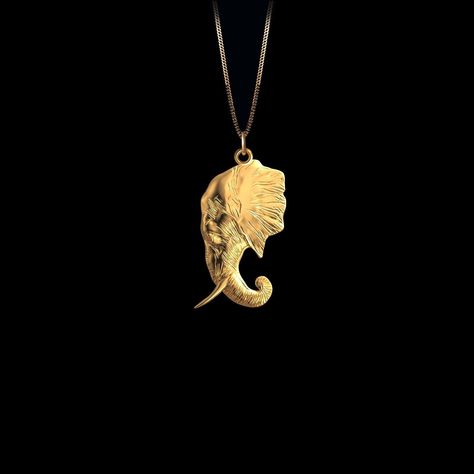 𝗣𝗘𝗡𝗗𝗔𝗡𝗧 𝗜𝗡𝗙𝗢𝗥𝗠𝗔𝗧𝗜𝗢𝗡 This pendant is made of real, solid gold. * Made in USA * Material: 14k or 18k solid gold * Finish: polished * Height: 1.3" (32 mm) | *includes the small circle, bail dimensions not included * Width: 0.95" (18 mm) * Pendant weight: approx. 6 grams (14k) * Bail: fits up to 4 mm chains * Solid back, not hollow * A certificate of authenticity is included * Delivered in our elegant jewelry box, making it the perfect gift 𝗖𝗛𝗔𝗜𝗡 Our chain is made of solid gol Elephant Symbolism, Africa Pendant, Gold Elephant Pendant, Elephant Necklace Gold, Elephant Pendant Necklace, Gold Elephant, Elephant Necklace, Egyptian Jewelry, Small Circle