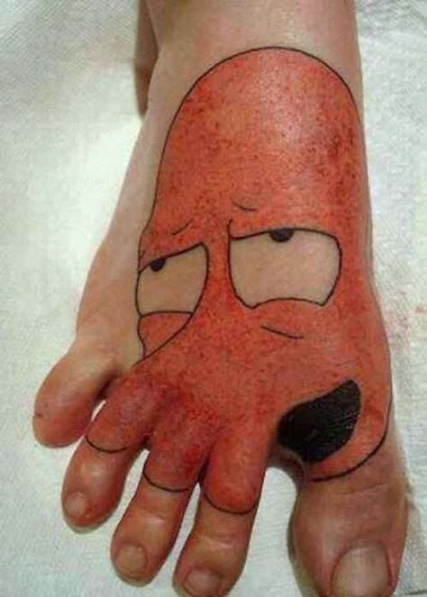 Dr Zoidberg Futurama Tattoo, Tattoo Memes, Tattoos Infinity, Clever Tattoos, Scary Tattoos, Tattoo Fails, Weird Tattoos, Bad Tattoos, Funny Tattoos