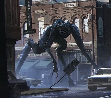 Different Reality, River Town, Arte Occulta, Dark Creatures, Apocalypse Art, Giant Spider, Cool Monsters, Cosmic Horror, Alien Concept Art