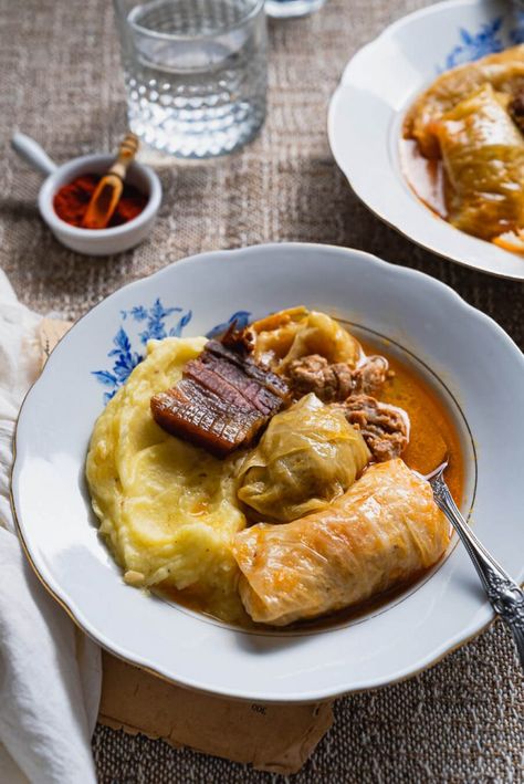 Sarma - Croatian Cabbage Rolls (My Grandma's Recipe) - Food and Mood Traditional Serbian Recipes, Sarma Recipe Serbian, Croatian Food Recipes, Croatian Traditions, Sarma Recipe, Traditional Croatian Food, Croatian Culture, Balkan Recipes, Food And Mood