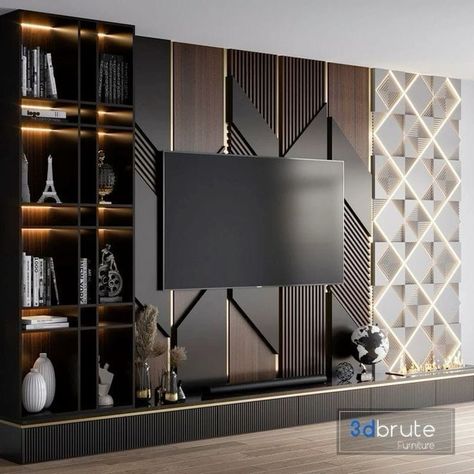 LCD screen panel ideas Tv Unit Modern Design Luxury, Beautiful Tv Unit Designs, Tv Wall Design Luxury 2024, Tv Wall Panel Design Modern Living, Office Tv Wall Design, Hall Tv Unit, Tv Wall Design Luxury Tvs, Tv Wall Design Luxury, Tv Cabinet Wall Design