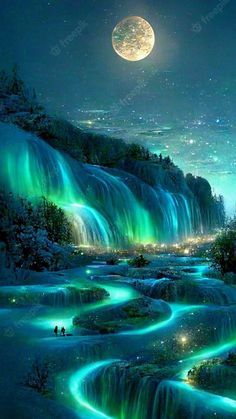 #BEAUTY, #RELATIONSHIPS #Fashion #Animals #Outfits #Winter Outfits #Animals# Moon Waterfall, Pretty Waterfall, Art Kits For Adults, Moonlight Photography, Diamond Art Kits, Beautiful Scenery Photography, Waterfall Landscape, Images Harry Potter, Beautiful Art Pictures