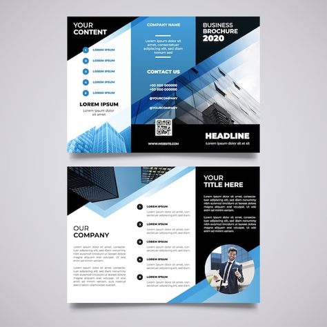 Vector gratuito plantilla de folleto trí... | Free Vector #Freepik #freevector #plantillas-corporativas #papeleria-empresa #corporativo #plantilla-flyer Business Brochure Design, Trifold Brochure Template, Trifold Brochure, Business Brochure, Brochure Design, Brochure Template, Company Names, Lorem Ipsum, Graphic Resources