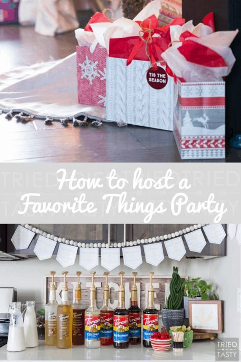 How To Host a Favorite Things Party: Step By Step Guide Favorite Things Party, Work Holiday Party, Fun Christmas Games, Holiday Party Games, Christmas Party Themes, Cookie Party, Christmas Favorites, Christmas Party Games, Friend Christmas