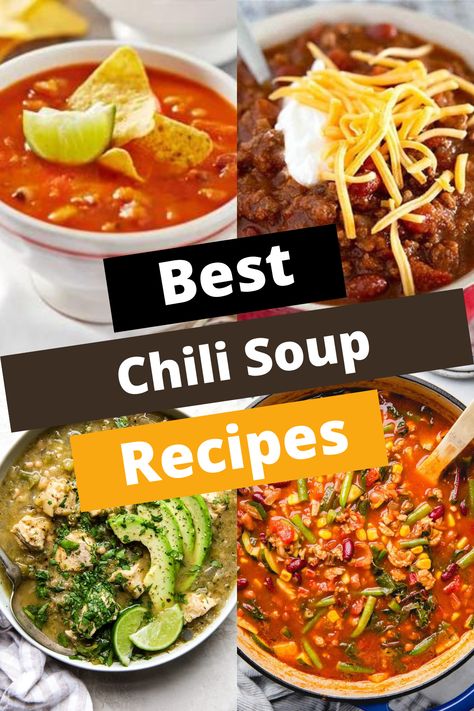 TOP 15 CHILI SOUP RECIPES FOR EVERY PALATE Chili Leftover Ideas, Chili Soup Recipes, Chili Bean Soup, Best Baklava Recipe, Chili Soup Recipe, Chicken Chili Soup, Saltimbocca Recipe, Boiled Egg Recipes, Hard Boiled Egg Recipes