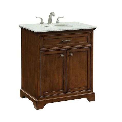 Teak Vanity, Vanity Faucet, Single Sink Vanity, White Marble Countertops, Vanity Countertop, Transitional Bathroom Vanities, Bathroom Vanities For Sale, Single Sink Bathroom Vanity, Bathroom Vanity Set