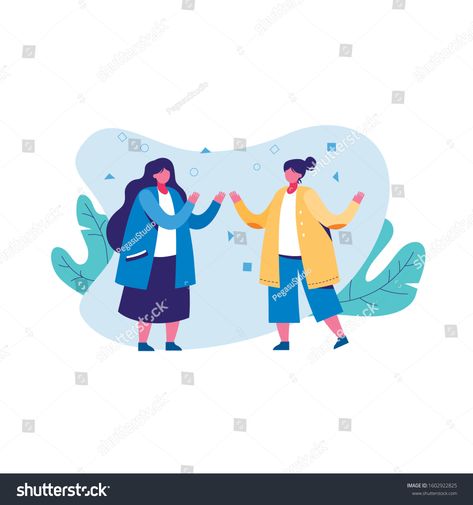 Vector flat illustration two woman friend enjoying conversation isolated on white background. Cartoon casual girl having dialogue people talking outdoor #Ad , #ad, #enjoying#friend#isolated#conversation White Background Cartoon, Background Cartoon, People Talking, Holiday Pins, Flat Illustration, Modern Graphic Design, Clean Modern, Casual Girl, White Background