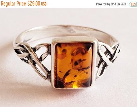 Amber Wedding, Ring Gift Box, Celtic Ring, Baltic Amber Jewelry, Amber Earrings, Amber Ring, Christmas Gift Jewelry, Amber Jewelry, Jewelry Silver