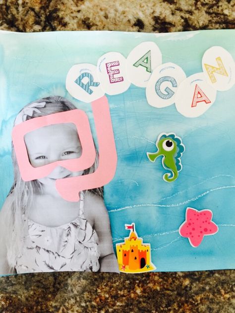 Under The Sea Name Craft, Ocean Name Craft, Sea Creatures Arts And Crafts For Kids, Under The Sea Summer Camp Ideas, Under The Sea Art For Toddlers, Under The Sea Preschool Crafts, Sea Theme Preschool, Under The Sea Classroom Theme Preschool, Under The Sea Activities For Toddlers