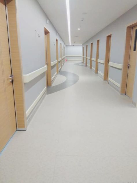 Hospital Corridor Design, Hospital Interiors, Hospital Corridor, Kelly Wearstler Interiors, Hospital Design Architecture, Healthcare Interior Design, Corridor Design, Hospital Door, School Wall Art