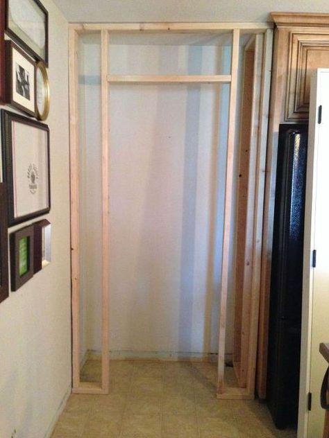 how to build a pantry in a day, closet, diy, how to, kitchen design, woodworking projects Small Closet Redo, Build A Pantry, Diy Kast, Pantry Redo, Closet Redo, Closet Diy, Built In Pantry, Building A Kitchen, Kabinet Dapur