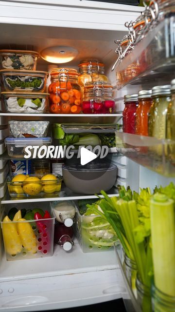 Storing Vegetables In Fridge, How To Store Vegetables In Fridge, How To Store Fruits And Vegetables, Stem Vegetables, Storing Fresh Ginger, Kitchen Staples, Storing Vegetables, Storing Fruit, House Organisation