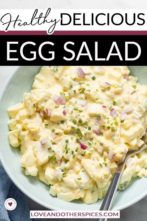 Healthy Egg Salad Recipe, Walder Wellness, Satisfying Recipes, Classic Egg Salad Sandwich, The Best Egg Salad, Egg Salad Recipe Healthy, Egg Salad Sandwich Recipe, Healthy Egg Salad, Best Egg Salad Recipe