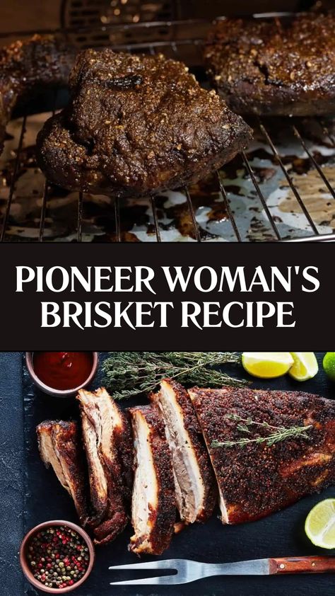 Pioneer Woman's Brisket Recipe Pioneer Woman Brisket, Oven Brisket Recipes, Best Smoked Brisket Recipe, Beef Consomme, Best Brisket Recipe, Brisket Marinade, Roast Brisket, Brisket Oven, Soy Sauce Garlic